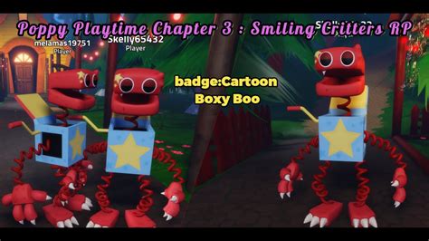 Poppy Playtime Chapter 3 Smiling Critters Rp Badgecartoon Boxy Boohow To Get It Showcase