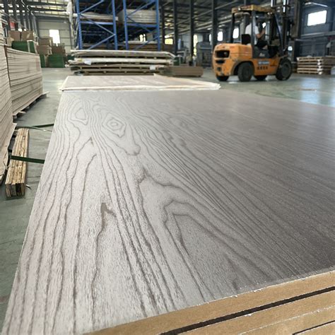 Mm Synchronized Wood Grain Melamine Faced Mdf Board For Furniture