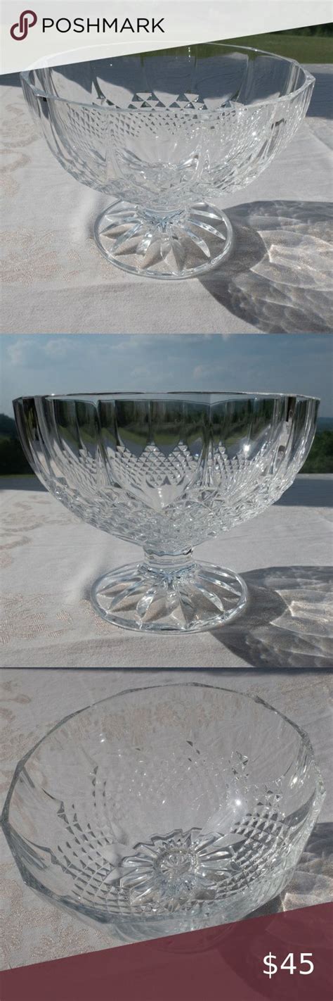 Cristal D Arques Vintage Lead Crystal Compote Bowl Arques Lead