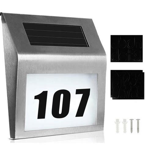 podświetlany numer domu led metalowa lampa solarna LuYong12151 Cena