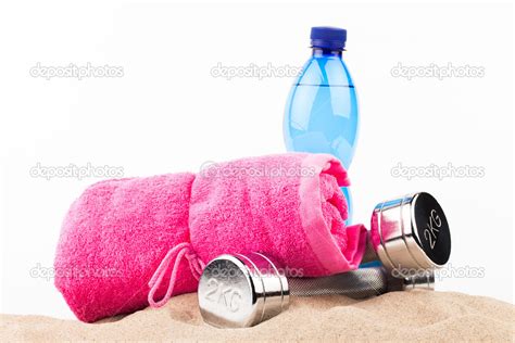 Fitness equipment on the beach — Stock Photo © yeti88 #30494707