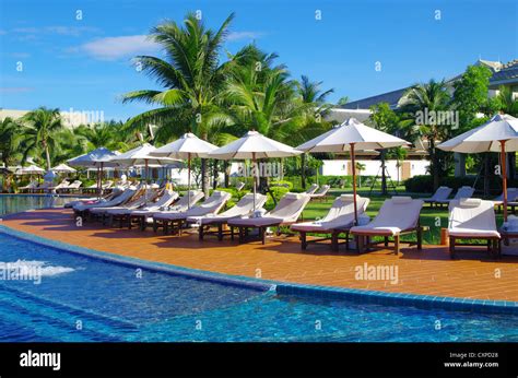 swimming pool in hotel Thailand Stock Photo - Alamy