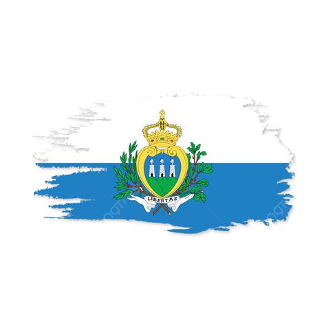 Diseño De La Bandera Nacional De San Marino Con El Día De La