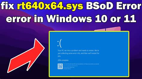 How To Fix Rt640x64 Sys BSoD Error In Windows 10 Or 11 YouTube