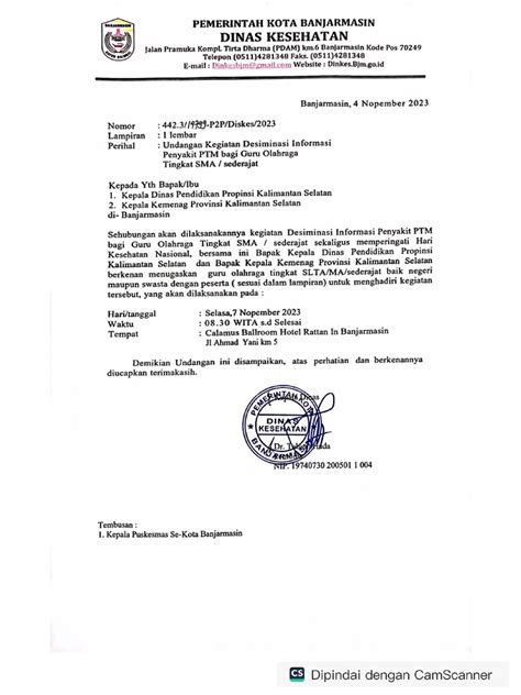 Surat Undangan Kegiatan Diseminasi Infor Pdf