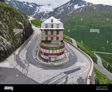 The Furka Pass And The Legendary Hotel Belvédère Stock Photo Alamy