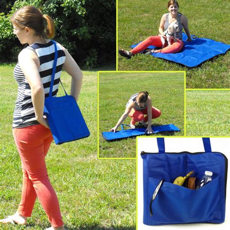 Free Folding Carry Along Zippered Blanket Bag Perfect For Picnics