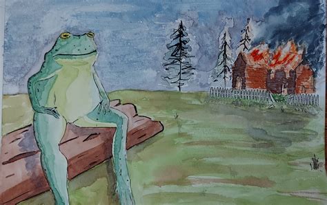 Suspicious Frog Watercolor101