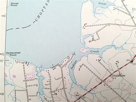 Antique East New Market Maryland 1944 Us Geological Survey Etsy