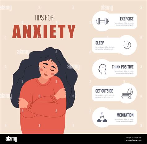 Tips For Anxiety Happy Woman Hugging Herself Mental Health Concept