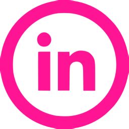 Deep pink linkedin 5 icon - Free deep pink site logo icons