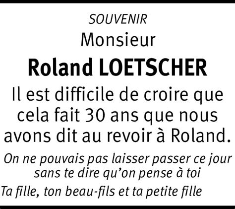 Roland LOETSCHER Hommages