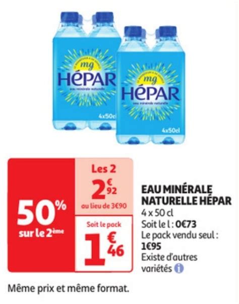 Hepar Eau Minerale Naturelle X Cl Promotie Bij Auchan