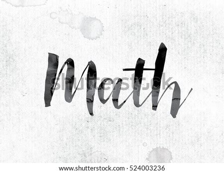 Word Math Concept Theme Painted Watercolor Stock Illustration