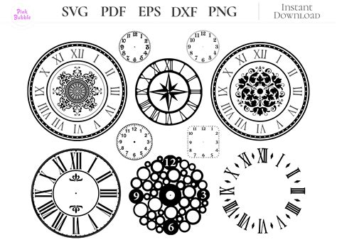 Clock Face Svg Clock Face Template Clock Face Clipart Clock Svg