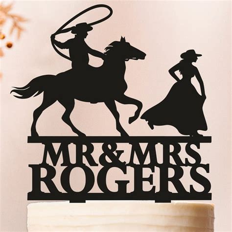 Cowboy Wedding Cake Topper Country Cake Topper Western Cake Etsy