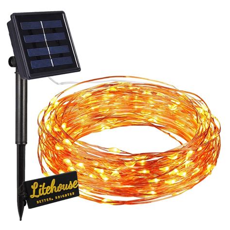 Litehouse Pack M Solar Led Copper Wire Fairy Lights Warm