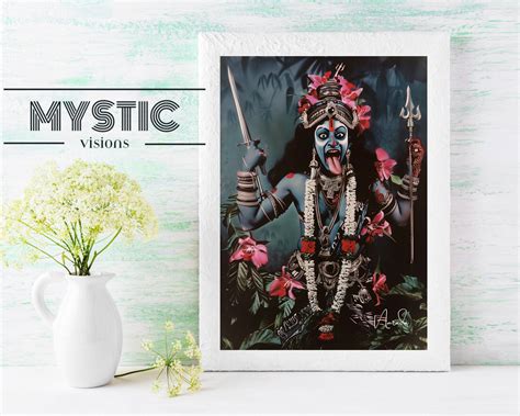 Kali Painting Hindu Goddess Kali Wall Art Print Hindu Wall Art Shakti