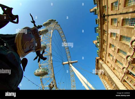 County Hall London Eye Embankment London England Uk London Eye Dali