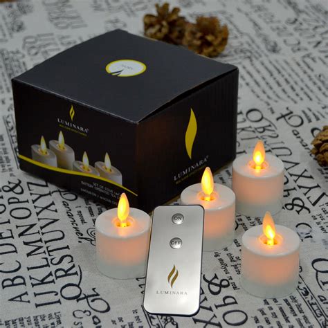 Luminara Battery Operated Led Tealight Candles Moving Wick Flameless