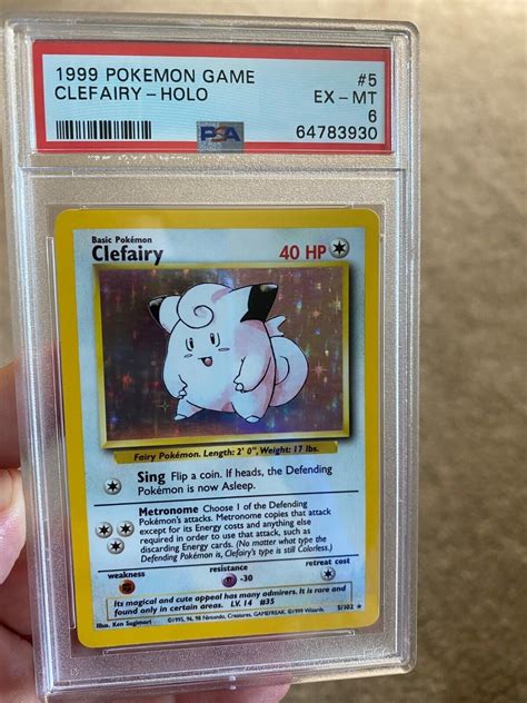 PSA 6 Clefairy Holo 5 102 Ultra Rare Base Set WOTC 1999 Pokemon Card EBay