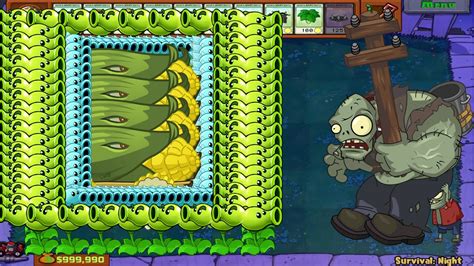 Plants Vs Zombies Hack Split Pea Vs Snow Pea And Cob Cannon Vs