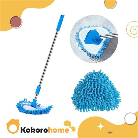 KOKORO Segi Tiga Mop 180 Degree Rotatable Adjustable Triangle Cleaning