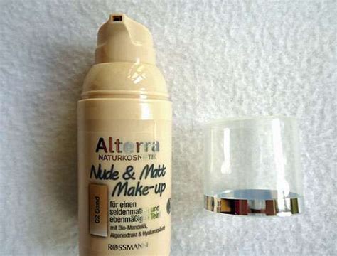 Test Foundation Alterra Nude Matt Make Up Farbe 02 Sand Pinkmelon