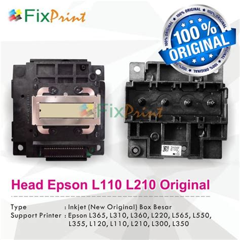 Jual Print Head Epson L120 L110 L210 L300 L350 Original Box Besar NEW