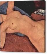 Red Nude Painting By Amedeo Modigliani