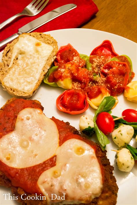 Heart Shaped Chicken Parm Dinner Valentines Day Dinner Dinner