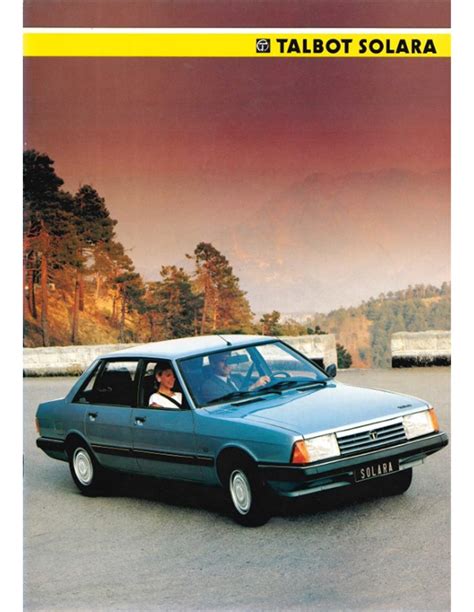 1985 TALBOT SOLARA BROCHURE DUTCH