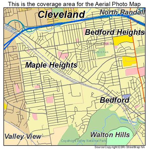 Aerial Photography Map of Maple Heights, OH Ohio