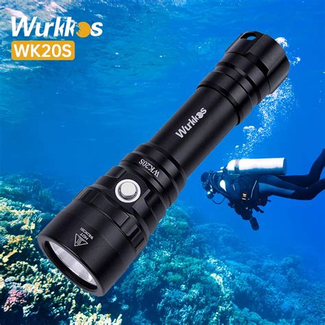 Wurkkos Wk S Powerful Diving Flashlight Ipx Waterproof Scuba Dive