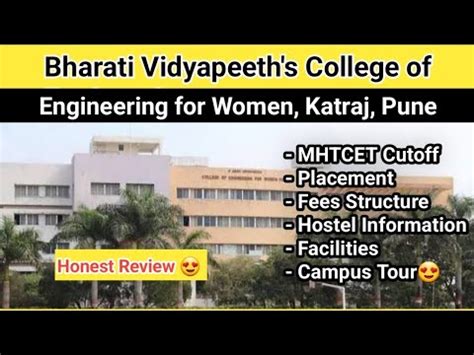 Bharati Vidyapeeth S College Of Engineering For Women Pune Review