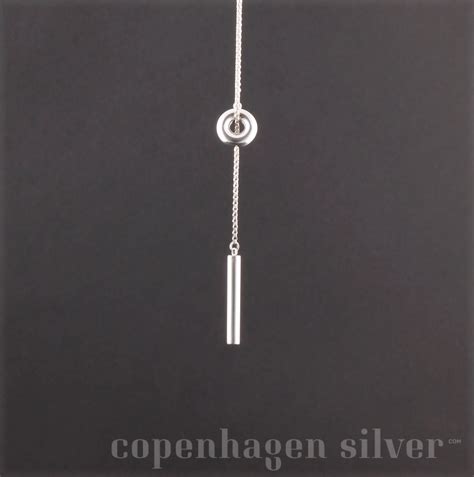 Georg Jensen Sterling Silver Pendulum Necklace Pendant Copenhagen