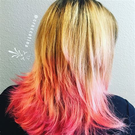 Hot Pink Balayage Long Hair Styles Hair Styles Balayage