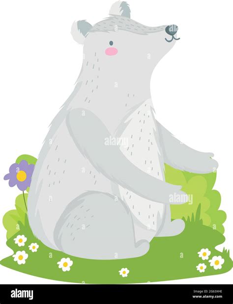 Polar Bear Flowers Stock Vector Images Alamy