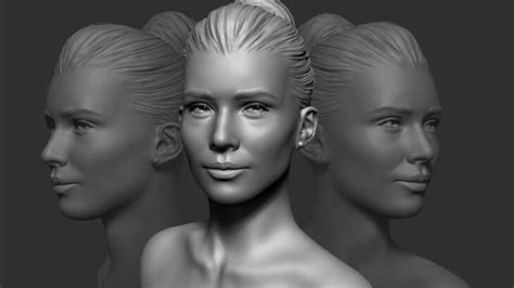 Sculpting A Realistic Female Face In Zbrush Render State