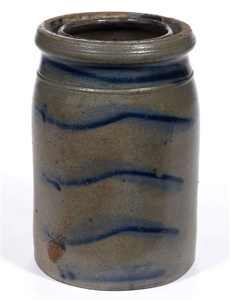 Western Pennsylvania Decorated Stoneware Canner Sold At Auction On 10th