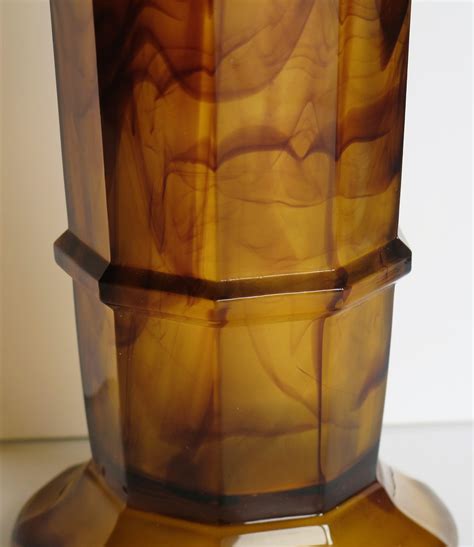 Art Deco Large Vase Cloud Glass By George Davidson English Ca 1930s At 1stdibs Glass Column