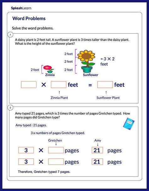 Word Problems On Multiplication Math Worksheets Splashlearn Worksheets Library