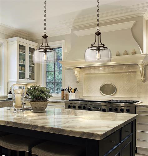 Charleston Wide Clear Glass Pendant Rustic Kitchen Lighting