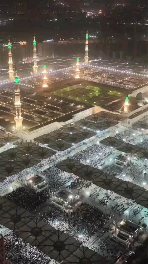 Beautiful drone footages of masjid e Nabawi On 27th Night' of Ramadan ...