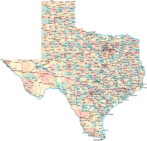 Map of Texas Cities And Counties - MapSof.net