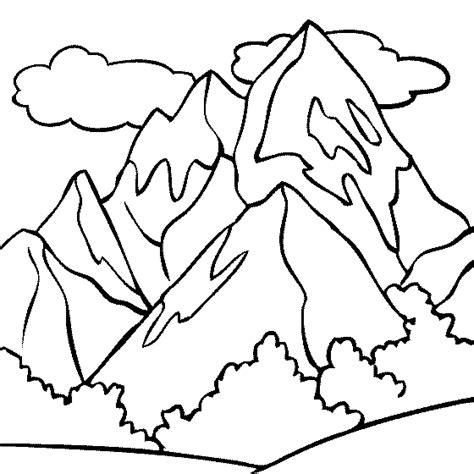 Desenho De Montanha Nevada Para Colorir Tudodesenhos