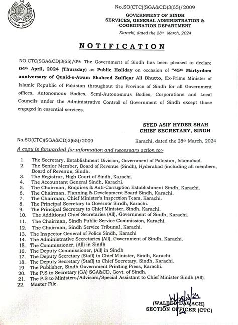 Sindh Announces Public Holiday On April 4 Incpak