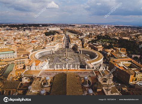 Aerial View Famous Peter Square Vatican Italy — Stock Photo