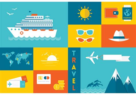 Free Flat Travel Vector Icons 87600 Vector Art At Vecteezy