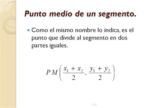 Punto Medio De Un Segmento Puntos Temas De Escuela Geometria Analitica